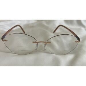 Silhouette 5555 70 3530 Rimless Rose Gold Blue Eyeglasses Frames‎ Austria 15 135